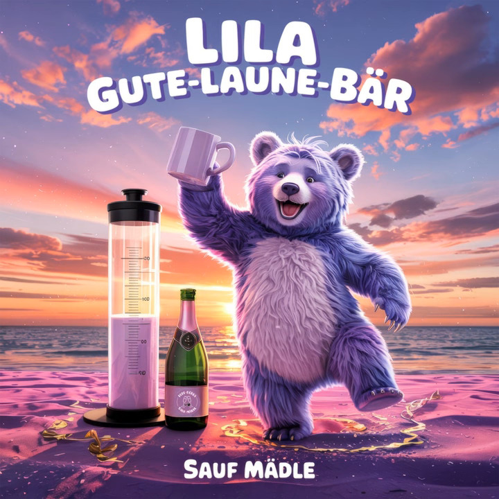 Sauf Mädle - Lila Gute Laune Bär